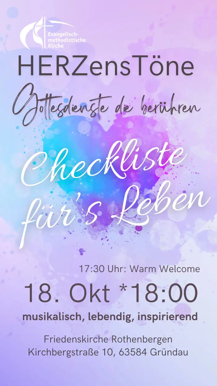 HERZensTÖNE- Gottesdienst "Checkliste fürs Leben"